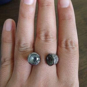 Black CZ Wrap Ring size 8